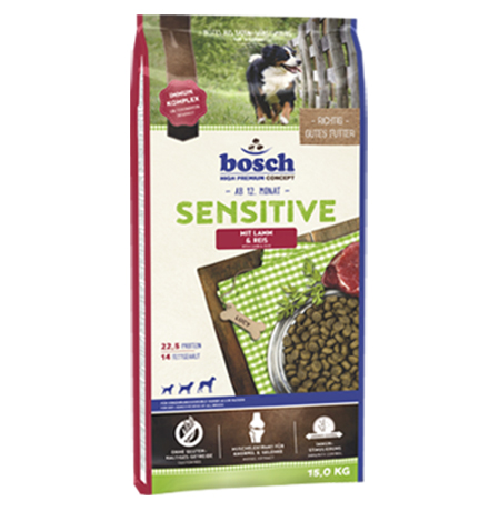 

Bosch Sensitive Lamb & Rice / Сухой корм Бош Сенситив для собак с Чувствительным пищеварением Ягненок с Рисом, Bosch Sensitive Lamb & Rice