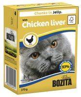 Bozita Feline / Консервы Бозита для кошек кусочки в желе Куриная печень (цена за упаковку)