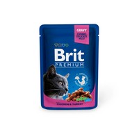 

Brit Premium Chicken & Turkey / Паучи Брит Премиум для кошек Курица и Индейка (цена за упаковку), Brit Premium Chicken & Turkey