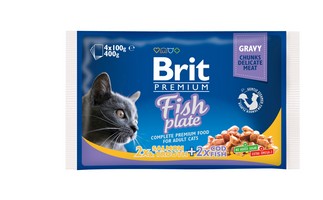 

Brit Premium Fish Plate / Набор паучей Брит Премиум для кошек Рыбная Тарелка (цена за упаковку), Brit Premium Fish Plate