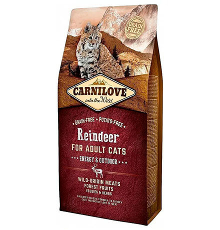 

Carnilove Adult Energy & Outdoor Reindeer / Сухой корм Карнилав для Активных кошек Северный Олень, Carnilove Adult Energy & Outdoor Reindeer