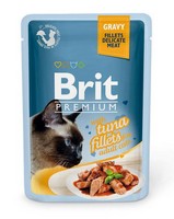 Brit Premium Gravy Tuna fillets / Паучи Брит Премиум для кошек Кусочки из филе Тунца в соусе (цена за упаковку) 
