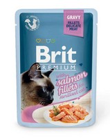 

Brit Premium Gravy Sterilised Salmon fillets / Паучи Брит Премиум для Стерилизованных кошек Кусочки из филе Лосося в соусе (цена за упаковку), Brit Premium Gravy Sterilised Salmon fillets