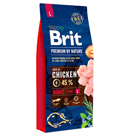 

Brit Premium by Nature Adult L / Сухой корм Брит Премиум для взрослых собак Крупных пород, Brit Premium by Nature Adult L