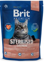 Brit Premium Sterilised Salmon / Сухой корм Брит Премиум для Стерилизованных кошек Лосось, курица и куриная печень