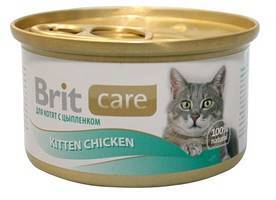 Brit Care Kitten Chicken / Консервы Брит для Котят с Цыпленком (цена за упаковку)
