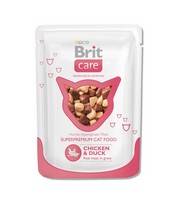 Brit Care Chicken & Duck / Паучи Брит для кошек Курица и утка (цена за упаковку) 