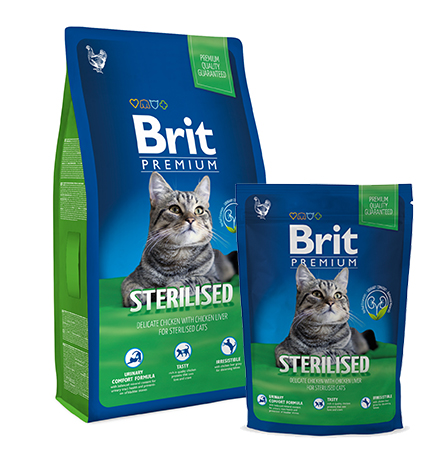 

Brit Premium Sterilised / Сухой корм Брит Премиум для Стерилизованных кошек Курица и куриная печень, Brit Premium Sterilised