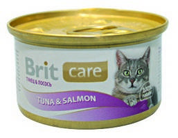 Brit Care Tuna & Salmon / Консервы Брит для Кошек Тунец с Лососем (цена за упаковку)