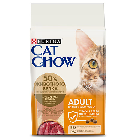 Purina Cat Chow Adult Duck / Сухой корм Пурина Кэт Чау для взрослых кошек с уткой 