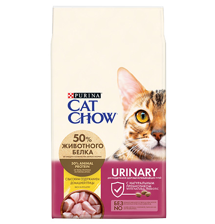 Purina Cat Chow Urinary / Сухой корм Пурина Кэт Чау для взрослых кошек для здоровья мочевыводящих путей с птицей 