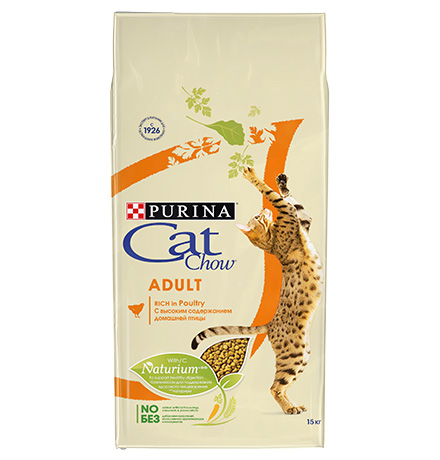Purina Cat Chow Adult Poultry / Сухой корм Пурина Кэт Чау для взрослых кошек Домашняя птица