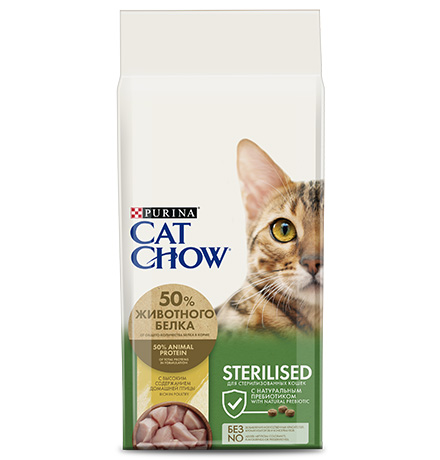 Purina Cat Chow Sterilised / Сухой корм Пурина Кэт Чау для Стерилизованных кошек