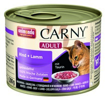 Animonda Carny Adult / Консервы Анимонда для кошек с Говядиной и Ягнёнком (цена за упаковку)