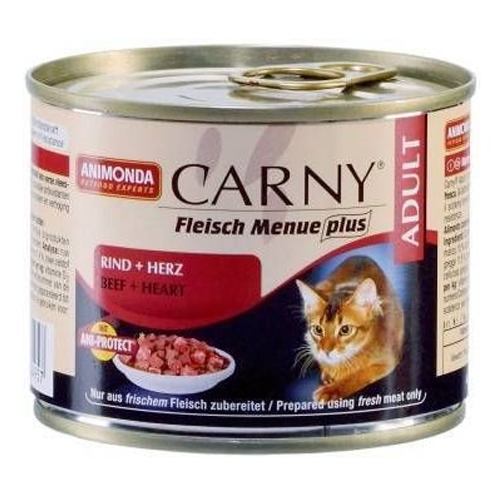 Animonda Carny Adult / Консервы Анимонда для кошек с Говядиной и Сердцем (цена за упаковку)