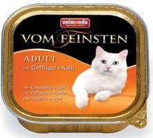 Animonda Vom Feinsten Adult / Консервы Анимонда для кошек с домашней Птицей и Телятиной (цена за упаковку)