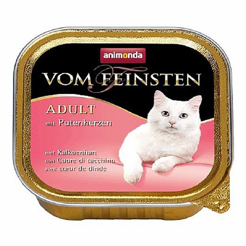 Animonda Vom Feinsten Adult / Консервы Анимонда для кошек с Сердцем Индейки (цена за упаковку) 