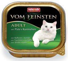 Animonda Vom Feinsten Adult / Консервы Анимонда для кошек с Индейкой и Кроликом (цена за упаковку) 