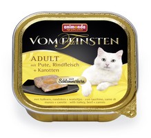 Animonda Vom Feinsten Adult / Консервы Анимонда для кошек с Индейкой, Говядиной и Морковью (цена за упаковку)