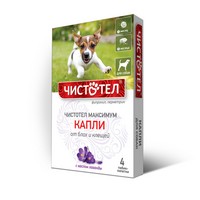 Чистотел Максимум / Капли для собак от Блох и Клещей 