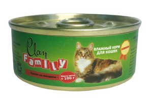 

Clan Family / Консервы Клан для кошек паштет из Говядины (цена за упаковку), Clan Family