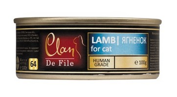 Clan De File / Консервы Клан для кошек Ягненок (цена за упаковку)
