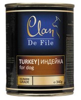 Clan De File / Консервы Клан для собак Индейка (цена за упаковку) 