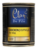Clan De File / Консервы Клан для собак Курица (цена за упаковку) 