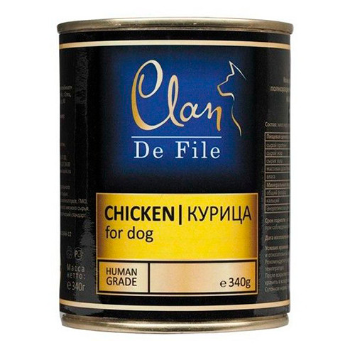 Clan De File / Консервы Клан для собак Курица (цена за упаковку)
