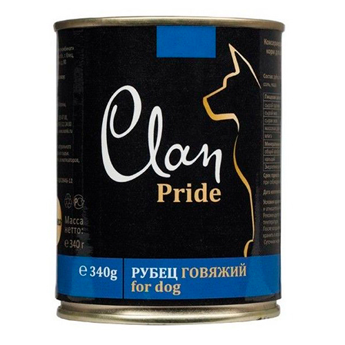 Clan Pride / Консервы Клан для собак Рубец Говяжий (цена за упаковку)