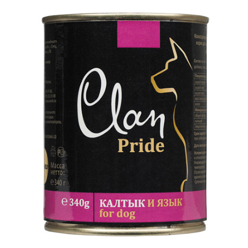 Clan Pride / Консервы Клан для собак Калтык и Язык (цена за упаковку)
