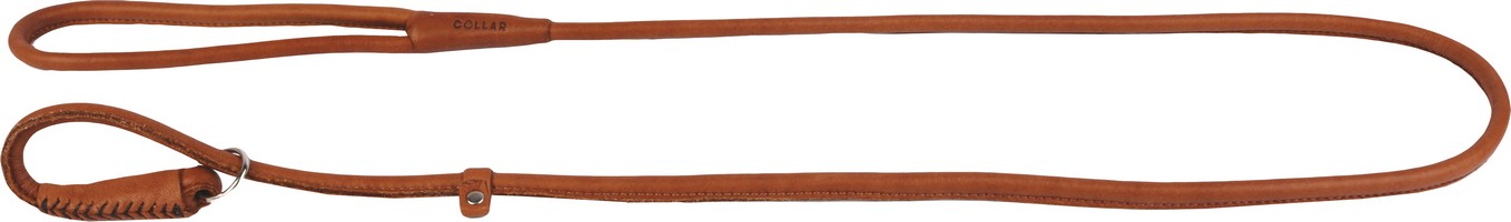

CoLLaR Soft / Поводок Колар для собак Кожаный Двойной Прошитый круглый без украшений Коричневый, CoLLaR Soft