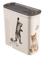 Curver PetLife / Контейнер Кервер Петлайф для корма с рисунком Сладкие котята объем 15 л (6 кг)