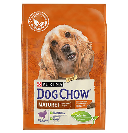 

Purina Dog Chow Mature Adult 5+ Lamb / Сухой корм Пурина Дог Чау для собак Старшего возраста Ягненок, Purina Dog Chow Mature Adult 5+ Lamb
