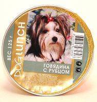 Dog Lunch / Консервы ДогЛанч для взрослых собак Говядина с Рубцом крем-суфле (цена за упаковку)