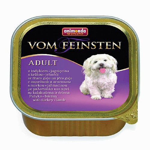 Animonda Vom Feinsten Classic / Консервы Анимонда для собак с Индейкой и Ягненком (цена за упаковку) 