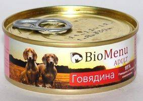 BioMenu Adult Консервы для Собак Говядина Цена за упаковку 100x24