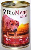 Купить BioMenu Adult Консервы для Собак Мясное ассорти Цена за упаковку 410x12 за 1670.00 ₽