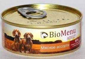 BioMenu Adult Консервы для Собак Мясное ассорти Цена за упаковку 100x24
