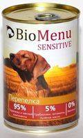 Купить BioMenu Sensitive Консервы для Собак Перепелка Цена за упаковку 410x12 за 1670.00 ₽