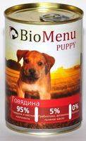 Купить BioMenu Puppy Консервы для Щенков Говядина Цена за упаковку 410x12 за 1670.00 ₽