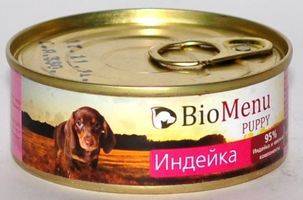 Купить BioMenu Puppy Консервы для Щенков Индейка Цена за упаковку 100x24 за 1520.00 ₽