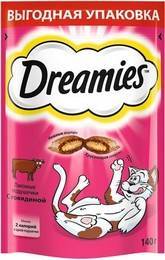 Dreamies / Лакомство Дримис для кошек Подушечки с Говядиной 