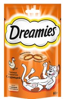 Купить Dreamies / Лакомство Дримис для кошек Подушечки с Курицей за 80.00 ₽