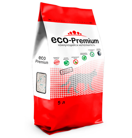 Eco Premium Green / Наполнитель Эко Премиум Грин для кошачьего туалета Древесный Сосна Без ароматизатора 