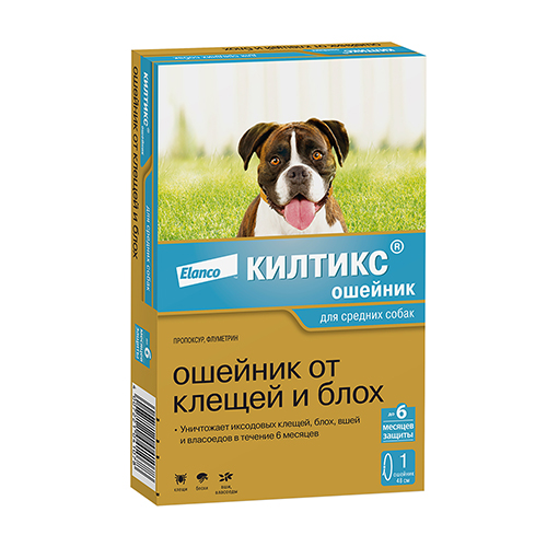 Elanco Килтикс / Ошейник от Клещей для собак Средних пород