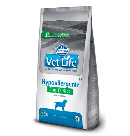 Farmina Vet Life Hypo Egg&Rice / Лечебный корм Фармина Гипоаллергенный для собак Пищевая аллергия и непереносимость Яйцо и Рис 