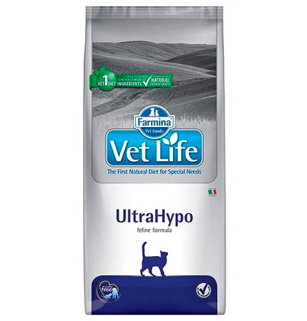 Купить Farmina Vet Life UltraHypo / Лечебный корм Фармина для кошек при Пищевой Аллергии или Пищевой Непереносимости за 8720.00 ₽