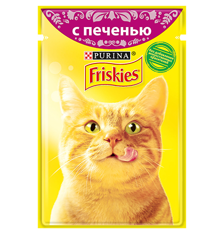 

Friskies / Паучи Фрискис для кошек с Печенью (цена за упаковку), Friskies