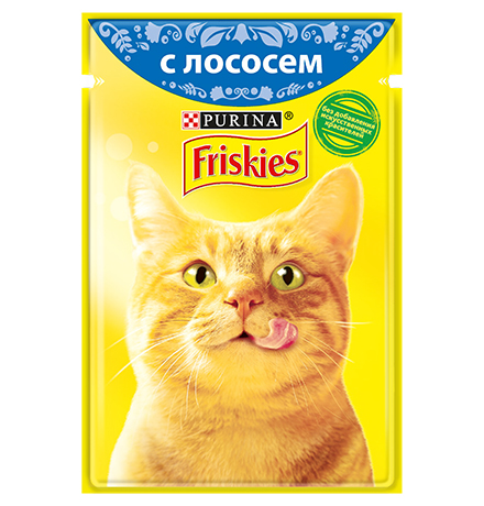 

Friskies / Паучи Фрискис для кошек с Лососем (цена за упаковку), Friskies